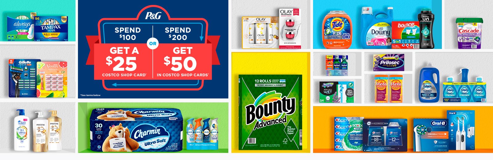 Shop Now at Costco.com and Same-Day. Spend $100 on P&G Products, Get $25